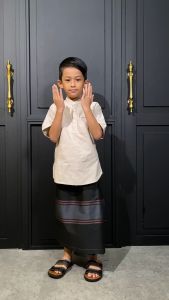Sarung Anak Motif Garis Tenun Sunat Ngaji Solat untuk TK SD Warna Variasi Biru Merah Hijau Abu-abu Coklat Untuk Umur 5 Tahun Sampai 10 Tahun