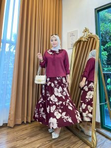 NEW PRILY SET LINEN PREMIUM VIRAL SETELAN ROK WANITA MUSLIMAH KEKINIAN ALLSIZE