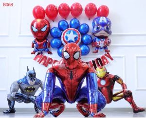 ลูกโป่ง ลูกโป่งวันเกิด Super hero ของเล่น spiderman Ironman Batman ลูกโป่งวันเกิดเด็กชาย (สินค้าพร้อมจากไทย)