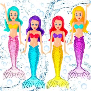 Nice Mermaid Dive Toys Mermaid Bath Toys Colorful Mermaid Pool Toys Swimming Pool Games for Toddlers Boys Girls Teens Adults