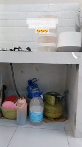 Gorden Kolong Dapur Motif Monstera Bay Bisa Custom Tinggi