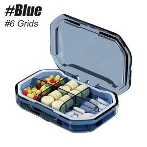 Compartment Small Pill Box Moisture Proof Pill Case Travel Pill Organizer for Pocket Purse Daily Portable Medicine Vitamin