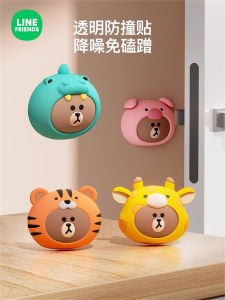 Miếng Dán Chống Va Chạm Cửa Line Friends Miếng Dán Cửa Hình Hoạt Hình Sáng Tạo Phụ Kiện Trang Trí Nhà Sáng Tạo Miếng Dán Cửa Sau