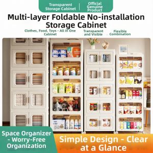 MLZH | Transparent Dual-Opening Foldable Storage Cabinet
