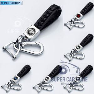 Upgraded Soft Sheepskin Leather Metal Car Logo Keychain Key Fob For Audi A3 A4 A6 Q3 Q5 Q7 TT