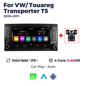 Android Car Radio Wireless CarPlay Auto Multimedia Video Player GPS Navigation For Volkswagen/Touareg/Transporter T5 2004-2011