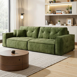 RUFEI | Vintage Cream Cheese Style Wheat Chenille Fabric Sofa