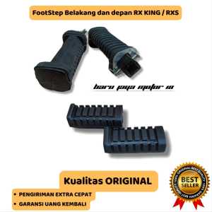 FOOTSTEP DEPAN DAN BELAKANG RX KING DLL WARNA HITAM BAHAN KARET SINTETIS TEBAL -RKG-