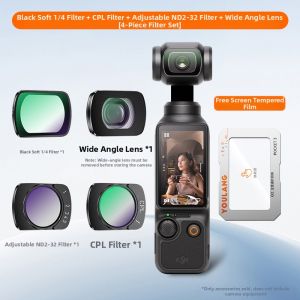 YOULANG | Magnetic Filter Kit for DJI Pocket 3 - Black & Soft Filter ND Filter Wide Angle Lens CPL Polarizer UV Filter
