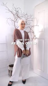 Ghanimi - Ayleen Outer / Outer polos lengan pendek katun crinkle / outer kondangan kekinian / outer casual formal daily / outer rompi murah