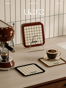Tấm Lót Cốc Vuông Cách Nhiệt UARA Modern Simple PVC Thấm Hút Nước Dầu Dùng Trong Gia Đình Tấm Lót Cốc Chống Bỏng