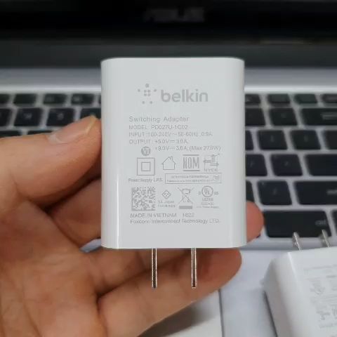 Củ Sạc Nhanh PD Belkin 27W Chính Hãng, Chuẩn MFI, Nobox, New 100%