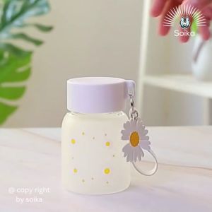 Bình Nước Thủy Tinh Hoa Cúc Soika SC06 Dung Tích 350ml