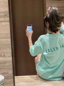 Pure Cotton Short Sleeve T-Shirt Womens Loose Oversize Mid-Length Summer Fashion Anti-Uv round Neck Top for Younger Look