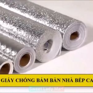 Cuộn Giấy Bạc Dán Bếp Dán Tường Cách Nhiệt Chống Thấm 2m*60cm
