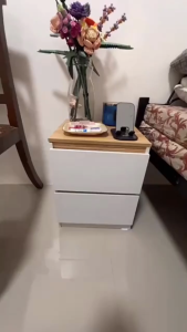 Modern minimalist bedside table small storage cabinet simple white Nordic style bedside cabinet home bedroom storage cabinet