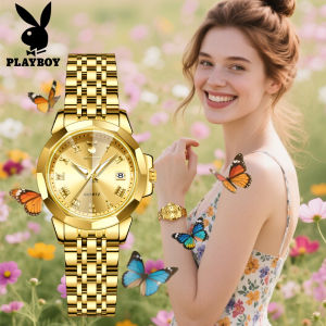 PLAYBOY Fragrance Watch for Women นาฬิกาผู้หญิงน้ำหอมแท้สำหรับสุภาพสตรีกันน้ำควอตซ์แฟชั่นหรูหราเกาหลีน้ำหอมติดทนนานเป็นของขวัญ