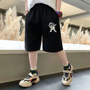 Kids Boys Astronaut Print Shorts 2023 Summer Pocket Design Children Casual Sport Short Pants For Teen Boy 3-14 Years Clothes