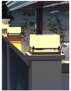 Solar Pillar Lights Square Model LED Wall Lamp Outdoor Waterproof Solar Energy Super Bright Door Home Decor Gate Garden Lighting