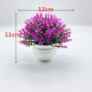 บอนไซประดิษฐ์ กระถางต้นไม้ปลอม ดอกไม้ประดิษฐ์ พร้อมกระถางสีขาว บ้าน / สํานักงาน ตกแต่งบ้าน