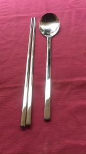BỘ MUỖNG ĐŨA NĨA ĐẦU DẸP ĐẶC RUỘT INOX 304 KIỂU HÀN QUỐC ] COMBO 2 BỘ HOẶC 5 BỘ