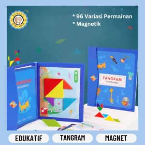 Mainan Edukatif Tangram Magnetic Puzzle