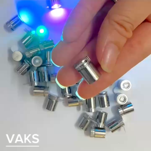 COMBO 10 ĐÈN LED chiếu thẳng hình trụ mini- dùng pin 7 MÀU CÓ CHỚP - Trang trí tiệc tùng đèn trung thubong bóng
