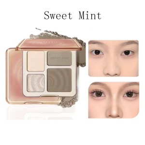 Sweet Mint Four-Color Multifunctional bronzer Nose Shadow Repair Contour Makeup Palette Matte Brightening Glitter Highlight Portable Beginner Female