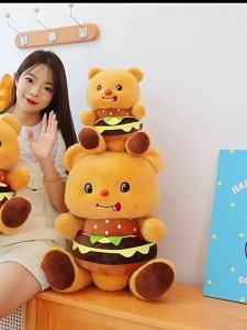 ตุ๊กตาหมีแฮมเบอร์เกอร์เนยใหม่ ขนาด 30 ซม.-50 ซม. ตุ๊กตาแร็กดอล ของขวัญวันเกิดสำหรับเด็กชายและเด็กหญิง ของขวัญวันหยุด