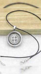YoPo St. Benedict Rotating Necklace Metal Cross Necklace Small Gift Accessories