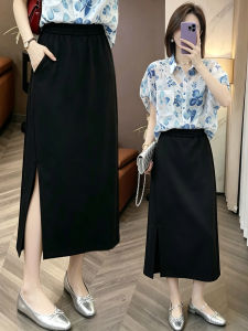 XUNYI | Chân Váy A-Line Ngắn Màu Đen