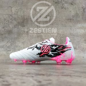 Sepatu Bola Zestien Draak FG Premium White Pink LZZD05