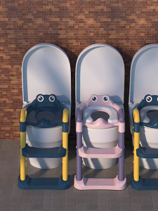 Toddler Potty Training Seat with Potty Ladder And Kid Toilet Seat Cover Alternative with Non-Slip Adjustable Step Stools