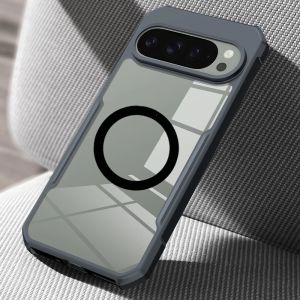 Luxury Simple Transparent Phone Case For Google Pixel 10A 10 Pro XL 9 Pro 8 7 6 6A 7A Magnetic Armor Four-coner Shockproof Cover