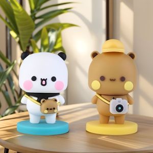 Cute Bubu Dudu Panda Bear Doll Cartoon Yier Bubu Souvenir Kawaii Small Gift Miniatures Animal Toy Home Decoration Birthday Gift