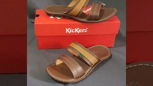 SANDAL selop kulit import cowok keren pria dewasa terbaru kekinian karet lentur tidak licin murah