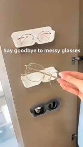 กล่องเก็บแว่นตาติดผนัง  ชั้นวางแว่นตาชั้นวางแว่นกันแดดชั้นเก็บ ชั้นวางแว่นตาแบบไม่ต้องเจาะ