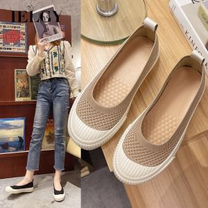 IELGY Fisherman Shoes Womens Summer 2024 New Canvas Shoes Slip-on Loafers Soft Sole Mesh