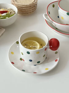 Cốc Cà Phê Gốm Sứ Nordic Style Sugar Miss Cốc Cỡ Lớn Đựng Cà Phê Trưa Tráng Men Nhiều Màu Dụng Cụ Ăn Uống Sáng Tạo