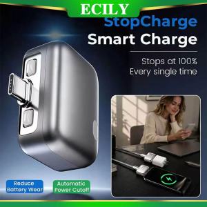 ECILY Type-C 140W Physical-Disconnect Battery Guard Anti-Overcharge Protection Smart Full Charge Self-Cut Type-C Adapter for Safe Overnight Charging Smart Auto Stop Charging.