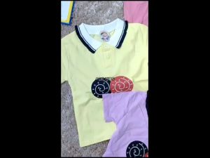 Setelan Anak Bayi Perempuan / Atasan Kerah Dan Celana Balon Motif Duo Lolipop Tas Estimasi Usia 6 Bulan - 3 Tahun