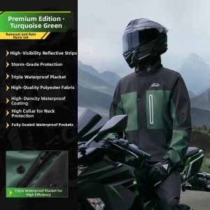 QUANYAN | Rainproof Raincoat and Pants Set for Delivery Riders and Motorcyclists
