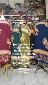 Jacky Rhaidz Batik Daster Jumbo Plus Size Random Color to ship 1pc per price Original Made in Indonesia Jakarta FreeSize Small to 3xLarge Casual Womenswear Dress Summer Comfort Comfortable Floral Maxi