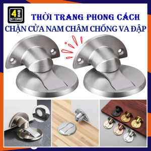 Chặn Cửa Chống Va Đập Có Hít Nam Châm Bằng Inox - Nam Châm Hít Cửa Tự Động  Chống Ồn Kèm Keo Dán / Miếng Chặn Cửa / Dụng Cụ Chắn Cửa Hút Cửa Tiện Lợi