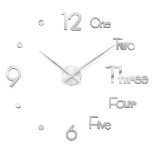 New Modern Design Large Wall Clock 3D DIY Quartz Clocks Fashion Watches Acrylic Mirror Stickers Living Room Home Decor Horloge