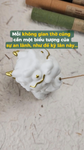 Đế Nhang Thảo Mộc Yên Tượng Kỳ Lân Gốm Sứ Xanh Trắng Yên Trang Trí Tâm Linh Thờ Cúng Thư Giãn