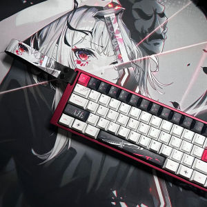 Yuki Aim Anime Keycaps Cartoon PBT Keycap Chreey Keycaps Japan Key Cap Dye-sub Mechanical Keyboard Caps for Mad68 60