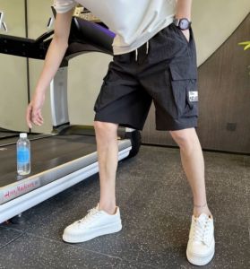 UNIQEE Summer Breathable Sport Pants For Men Korean Style Cargo Jogger Short 2024 New Trousers Slacks Teenager seluar lelaki