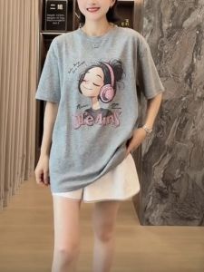 BINKAFENNY | Elegant Lace Back Hollow Out Short Sleeve T-Shirt Womens Loose Summer Plus Size Beautiful Top Korean Style Commute Fashion