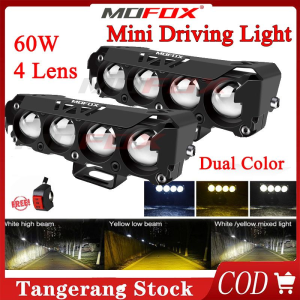 【Ready Stok】MOFOX Lampu Tembak Laser Lampu Tembak 3 Mata Super Bright Hi Low 80w Putih Kuning Tembak Motor Mobil